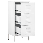 ZNTS Storage Cabinet White 42.5x35x101.5 cm Steel 336188