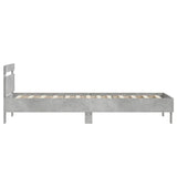 ZNTS Bed Frame with Headboard Concrete Grey 90x190 cm Single Engineered wood 838564