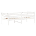 ZNTS Day Bed without Mattress White 90x190 cm Single Solid Wood Pine 842879