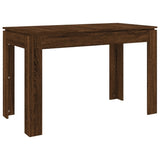 ZNTS Dining Table Brown Oak 120x60x76 cm Engineered Wood 815389