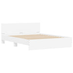 ZNTS Bed Frame with LED without Mattress White 160x200 cm 3207595