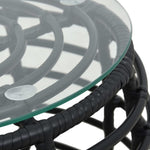 ZNTS 3 Piece Bistro Set Poly Rattan Black 48585