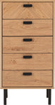 ZNTS Leon 5 Drawer Narrow Chest 100-102-178