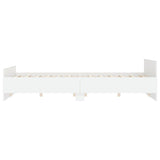 ZNTS Bed Frame without Mattress White 120x200 cm 3203740