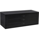 ZNTS Metal Tool Chest 3 Drawers Black 20121