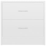 ZNTS Bedside Cabinets 2 pcs High Gloss White 40x30x40 cm Engineered Wood 801048