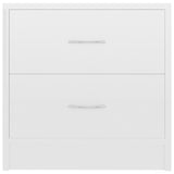 ZNTS Bedside Cabinets 2 pcs High Gloss White 40x30x40 cm Engineered Wood 801048