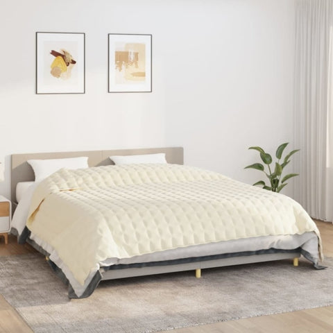 ZNTS Weighted Blanket Light Cream 220x260 cm 11 kg Fabric 350820