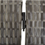 ZNTS Room Divider 6 Panels Grey Poly Rattan 365354