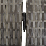 ZNTS Room Divider 6 Panels Grey Poly Rattan 365354