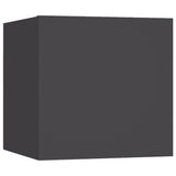 ZNTS Wall Mounted TV Cabinets 4 pcs Grey 30.5x30x30 cm 804489