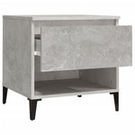 ZNTS Side Tables 2 pcs Concrete Grey 50x46x50 cm Engineered Wood 819557