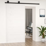 ZNTS Barn Door White 100x1.8x204.5 cm Solid Wood Pine 824624