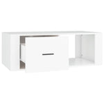 ZNTS Coffee Table White 100x50.5x35 cm Engineered Wood 816536