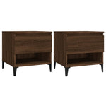 ZNTS Side Tables 2 pcs Brown Oak 50x46x50 cm Engineered Wood 819563