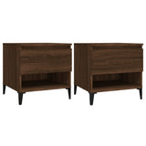 ZNTS Side Tables 2 pcs Brown Oak 50x46x50 cm Engineered Wood 819563