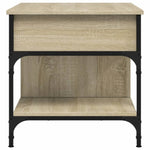 ZNTS Coffee Table Sonoma Oak 70x50x50 cm Engineered Wood and Metal 845362