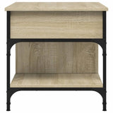 ZNTS Coffee Table Sonoma Oak 70x50x50 cm Engineered Wood and Metal 845362