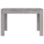 ZNTS Dining Table Grey Sonoma 120x60x76 cm Engineered Wood 815388