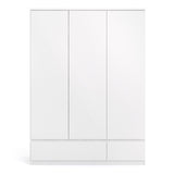 Naia Wardrobe with 3 doors + 2 drawers in White High Gloss 70275145UU