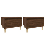 ZNTS Side Tables 2 pcs Brown Oak 50x46x35 cm Engineered Wood 819515