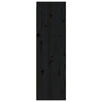 ZNTS Wall Cabinets 2 pcs Black 30x30x100 cm Solid Pinewood 813514