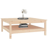 ZNTS Coffee Table 100x100x40 cm Solid Wood Pine 814294