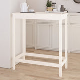 ZNTS Bar Table White 100x50x110 cm Solid Wood Pine 833266