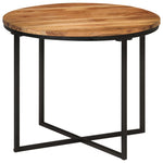 ZNTS Coffee Table 55x55x45 cm Solid Wood Acacia and Iron 372741