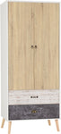 ZNTS Nordic 2 Door 2 Drawer Wardrobe 100-101-081