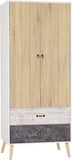 ZNTS Nordic 2 Door 2 Drawer Wardrobe 100-101-081