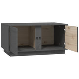 ZNTS Coffee Table Grey 80x50x40 cm Solid Wood Pine 814421