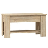 ZNTS Coffee Table Sonoma Oak 101x49x52 cm Engineered Wood 809704