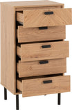 ZNTS Leon 5 Drawer Narrow Chest 100-102-178