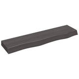 ZNTS Wall Shelf Dark Brown 80x20x6 cm Treated Solid Wood Oak 363781