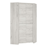 Angel Corner Fitted Wardrobe in White Craft Oak 4212162