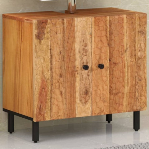 ZNTS Bathroom Sink Cabinet 62x33x58 cm Solid Wood Acacia 356874