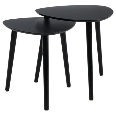 ZNTS Home&Styling 2 Piece Side Table Set Black 447477