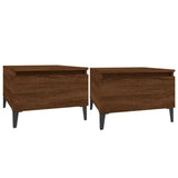 ZNTS Side Tables 2 pcs Brown Oak 50x46x35 cm Engineered Wood 819531