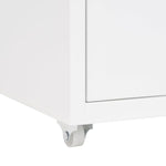 ZNTS Mobile File Cabinet White 28x41x69 cm Metal 335913