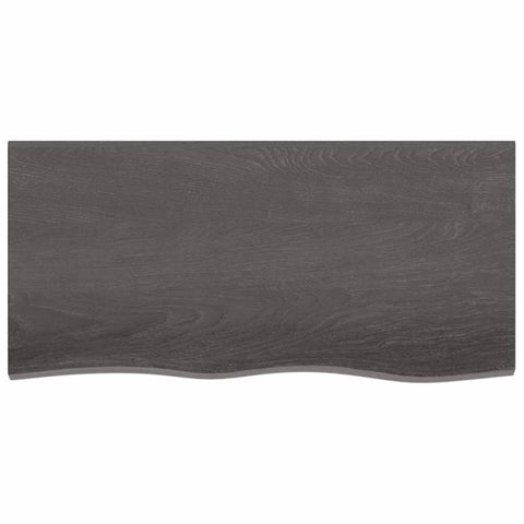 ZNTS Wall Shelf Dark Brown 100x50x cm Treated Solid Wood Oak 363808