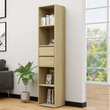 ZNTS Book Cabinet Sonoma Oak 36x30x171 cm Engineered Wood 802870