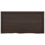 ZNTS Wall Shelf Dark Brown 100x50x cm Treated Solid Wood Oak 363808