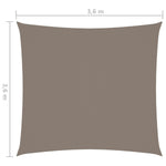 ZNTS Sunshade Sail Oxford Fabric Square 3.6x3.6 m Taupe 135413
