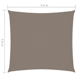 ZNTS Sunshade Sail Oxford Fabric Square 3.6x3.6 m Taupe 135413