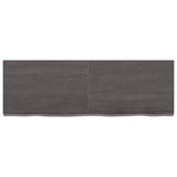 ZNTS Wall Shelf Dark Brown 120x40x cm Treated Solid Wood Oak 363815