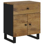 ZNTS Bedside Cabinet 50x33x60 cm Solid Wood Mango&Engineered Wood 350671