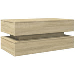 ZNTS Coffee Table with LED Lights Sonoma Oak 90x50x40 cm 839863