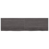 ZNTS Wall Shelf Dark Brown 220x60x cm Treated Solid Wood Oak 363858