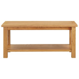 ZNTS Coffee Table 110x55x40 cm Solid Oak Wood 289195